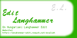 edit langhammer business card
